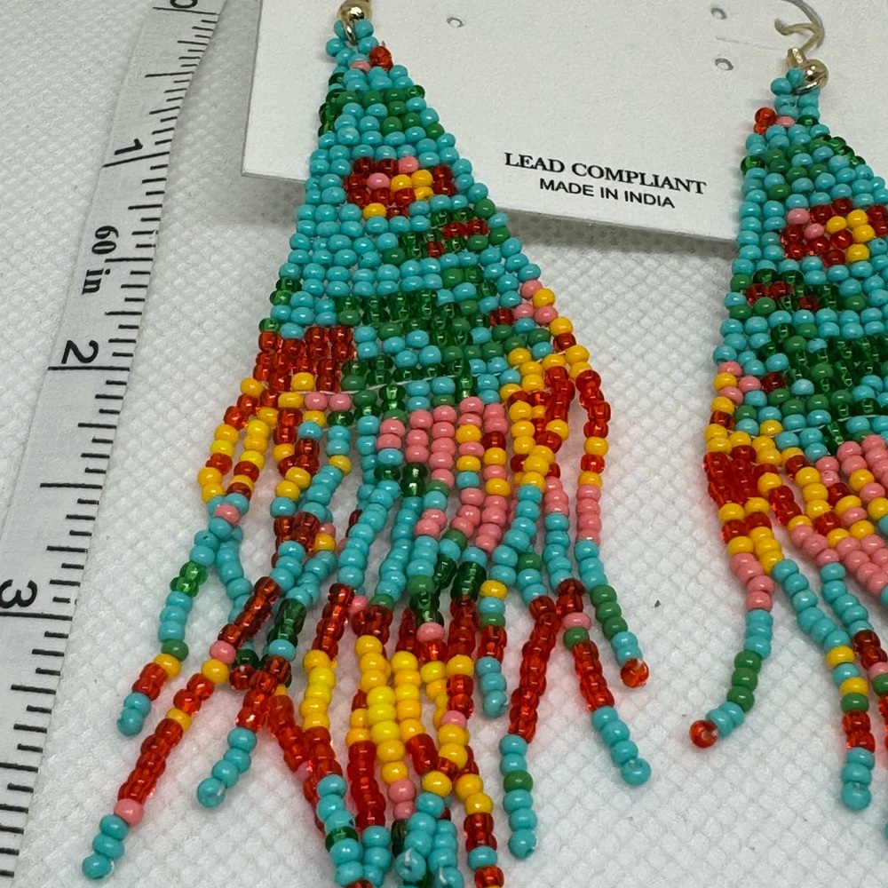 Natasha Beaded Statement Earrings - Multi-Color - image 5